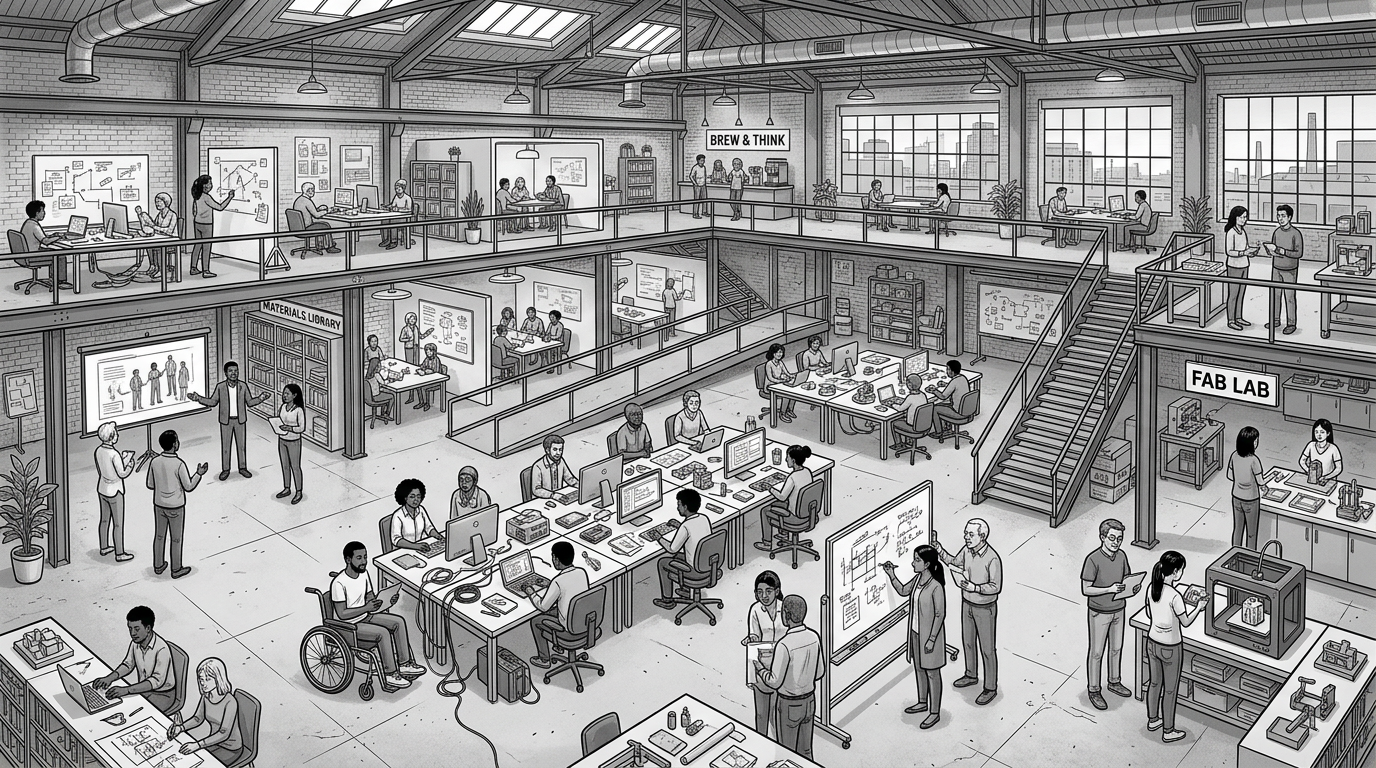 Product studio ecosystem — diverse civic professionals in wider context